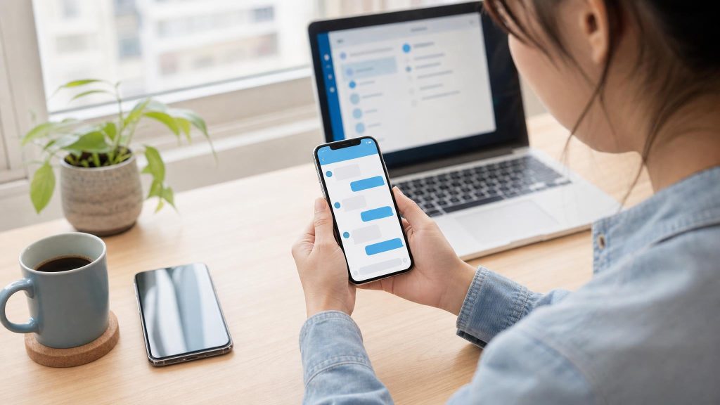 Telegram 換手機同步與新手機登入示意圖